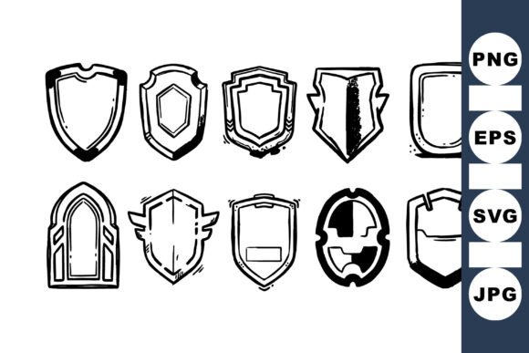 Download Vintage Shield Emblem Clipart Set - Premium Bundle