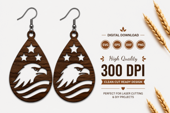 Download 4th of July Earrings Laser Cut File - Premium Resources